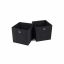 Set of boxes 30 x 30 x 30 cm., 2 pieces, black