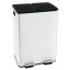 Trash can 48x38x67cm., white/black