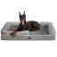 Light gray orthopedic dog bed
