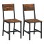 Set of 2 dining chairs, black/natural