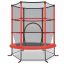 Trampoline 165x165x165cm., black/red