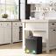 Two-compartment trash can, black