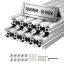 Profile aluminiowe wytłaczane VEVOR 2020T-100-10-Y, 10 szt., srebrne, 20 × 20 × 1000 mm