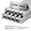 Profile wytłaczane aluminiowe VEVOR 2020T-122-10-Y, 10 szt., srebrne, 20 × 20 × 1220 mm