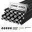 Profile wytłaczane aluminiowe VEVOR 2020T-60-10-H, 10 szt., 2 × 2 × 60 cm