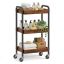 SONGMICS LRC081KD01 Serving Cart, 3 Shelves, Brown, 41.3 × 73 × 27.5 cm