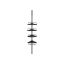Corner shower shelf 35x25x305cm., black