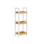 Bathroom shelf 20x30x80cm., light brown/white