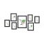 Photo frame set 7 pcs., black