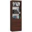 Półka biurowa R60 CLP, 3 szuflady i 2 półki, brązowa, 60 × 180 × 35 cm