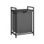 Laundry basket with shelf 65L., black/dark gray