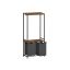 Clothes rack 73x33x177cm., brown/black