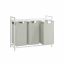 Laundry basket 3 x 38 L with 1 shelf, white