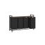Laundry basket with shelf 140L., black/brown