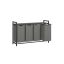 Laundry basket with shelf 140L., gray/black