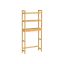 Adjustable 3-tier bathroom shelf made of bamboo, natural color