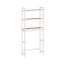 Bathroom shelf 26x63x170cm., white/light brown