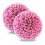 Set of 2 boxwood balls 28x28cm., pink color