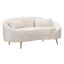 Sofa dwuosobowa Oslo, 2-osobowa z 2 poduszkami, beżowo-złota, 148 × 68 × 84 cm