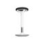 Ergonomic reclining work stool, black and white