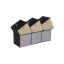 Set of folding storage boxes, 6 pcs.
