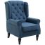 Fotel Homcom 74x86x102cm, niebiesko-czarny