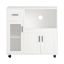 Kitchen cabinet 88.5x40x89cm., white/black