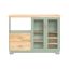 Kitchen cabinet 120x40x90cm., green/light brown