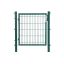 Galvanized steel garden gate, grey 106 x 150 cm