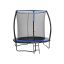 Trampoline Ø 244 cm. with safety net, ladder and padded posts, blue