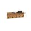 Stylish clothes rack Andy 100x30x16 cm, natural wood color with black edges
