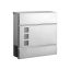 Wall-mounted mailbox with newspaper compartment, silver