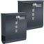 Set of 2 mailboxes 9.5x30.5x33.3cm., dark gray