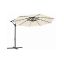 Parasol Ø 300 cm z oświetleniem LED (zasilany energią słoneczną) i stojakiem, beżowy