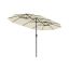 Parasol ogrodowy 200x394cm, beżowo-czarny
