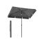 Parasol ogrodowy z regulacją wysokości 230 x 150 cm, szary