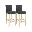Set of 2 bar stools, dark grey