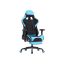 Gaming chair with footrest, black-blue