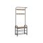 Clothes rack 33.7x72x183cm., black/light brown