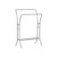 Clothes rack 46x100x155cm., silver color