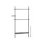 Clothes rack 33.5x123x310cm., black