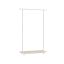 Clothes rack 35x98.5x160.3cm., white/light brown