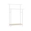 Clothes rack 39.6x98.5x156.8cm., white/light brown