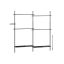Clothes rack 33.5x238x310cm., black