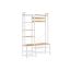 Clothes rack 40x120x190cm., light brown/white