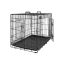 Klatka dla psa metalowa dwudrzwiowa 122 x 74,5 x 80,5 cm, czarna
