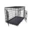 Metalowa klatka dla psa dwudrzwiowa 91 x 64 x 58 cm, rozmiar XL, czarna