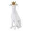 Interior sculpture, Sitting dog with crown, 20 × 33 × 12.5 cm