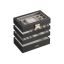 Jewelry box 17x28x18.3cm., black/beige