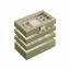 Jewelry box 17x28x18.3cm., green/beige